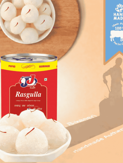 JJ Food Rasgulla Soft Spongy Syrup Sweet