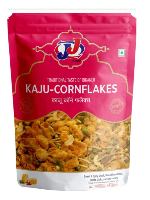 JJ Food Kaju Cornflakes Mixture Premium Snack with Cashews