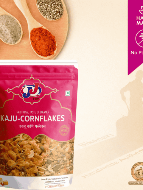 JJ Food Kaju Cornflakes Mixture Premium Snack with Cashews
