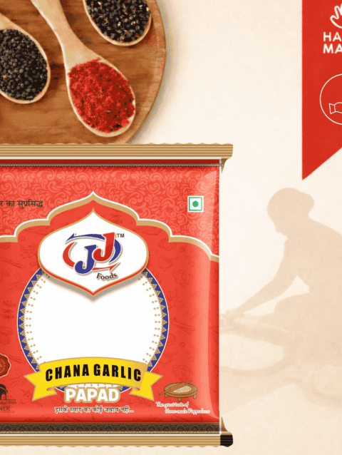 JJ Food Chana Garlic Papad Pure Handmade Papad