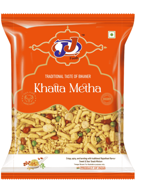 JJ Food Khatta Meetha Namkeen 200g Sweet Tangy Snack